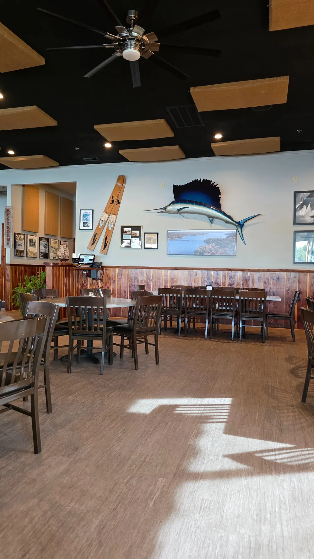 Dining room seating at Break on the Lake