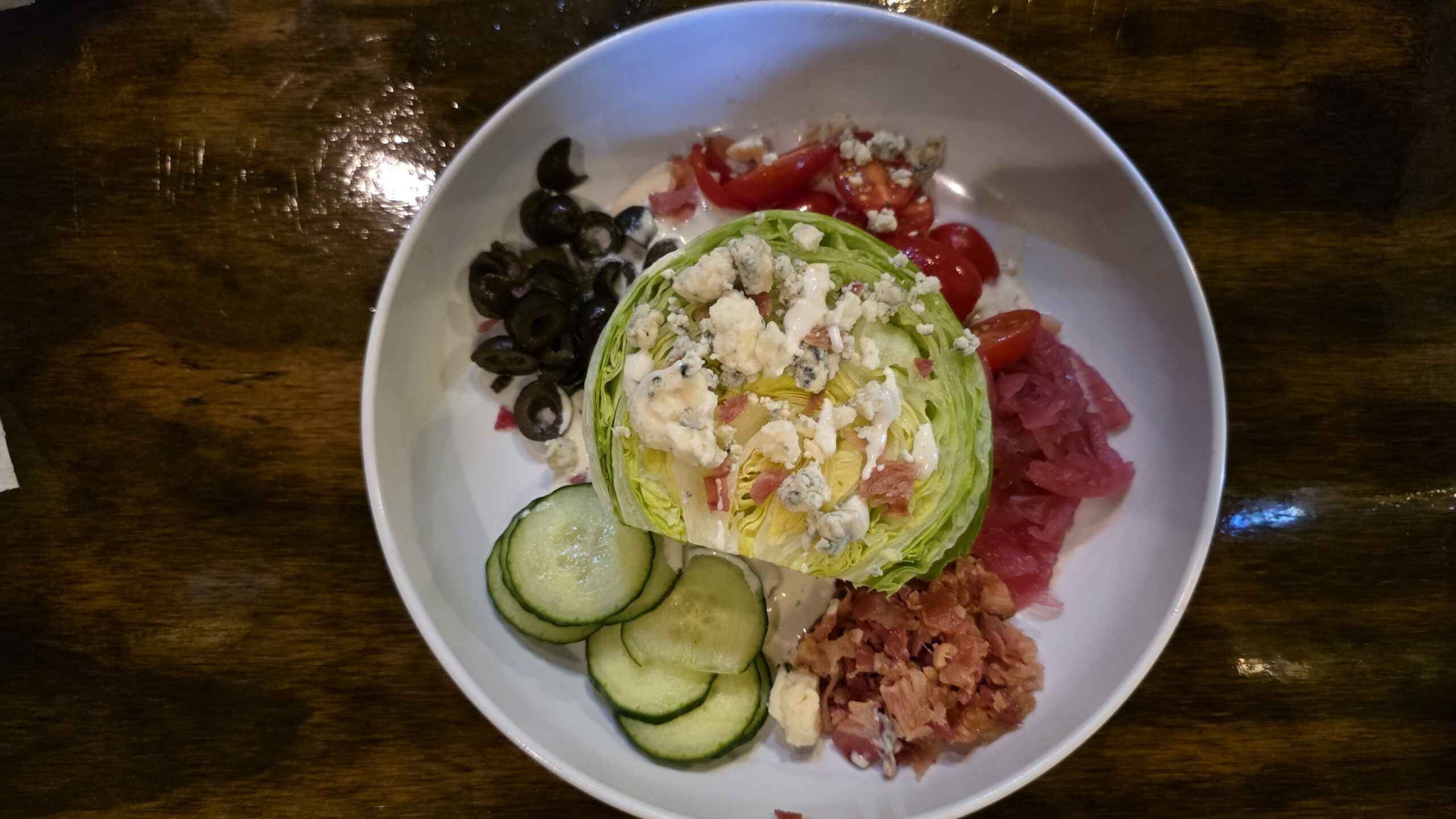 Wedge salad with blue cheese and bacon at Lanky's on Laurens